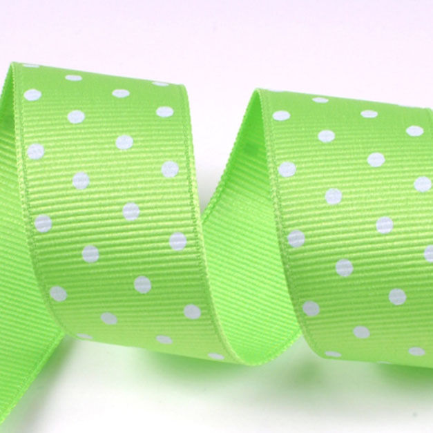 ribbon_ribel_pattern grossgrain_dot print_KP-20_yellowgreen_white dot_15,25mm.jpg
