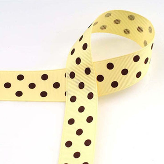 ribbon_ribel_pattern grossgrain_big dot print_BT-14_light yellow_brown dot_25,40mm.jpg