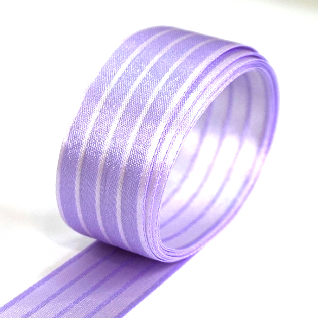 14 violet 両面ストライプサテン 幅15/25㎜ 長さ27M – ribel