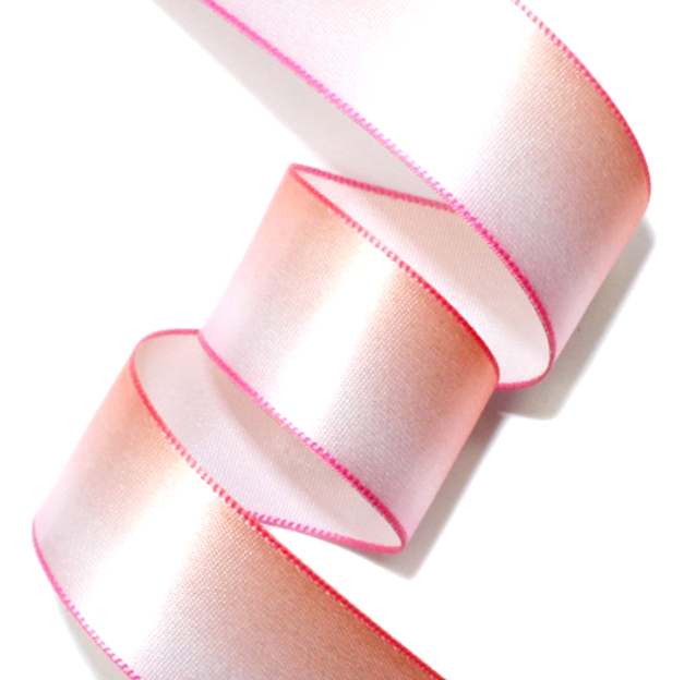 02 light orange ツートンラインサテン 幅15/25/40㎜ 長さ36M – ribel